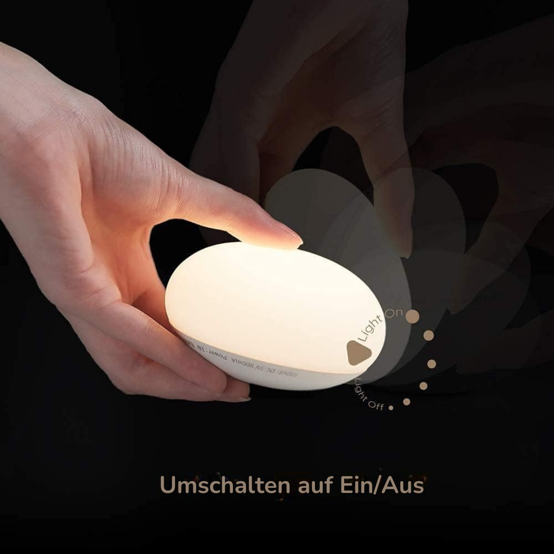 Stilllicht für die Stillzeit – BPA-freie Silikon-Touchlampe mit augenfreundlichem, stufenlosem Dimmer – kabellos & wiederaufladbar