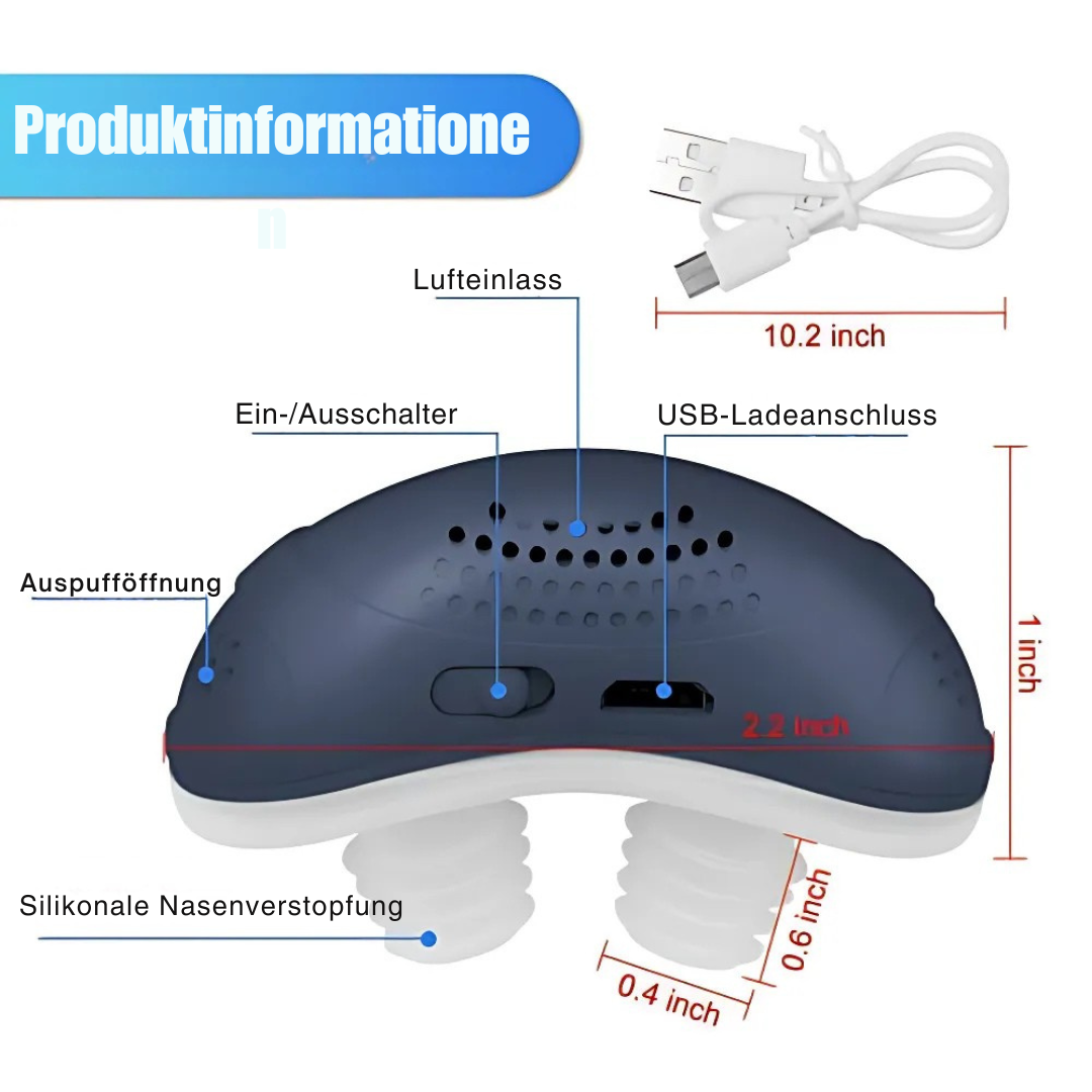 AirEase Micro CPAP Schlafapnoe-Gerät für Reisen & Anti-Schnarchen – CPAP-Alternative