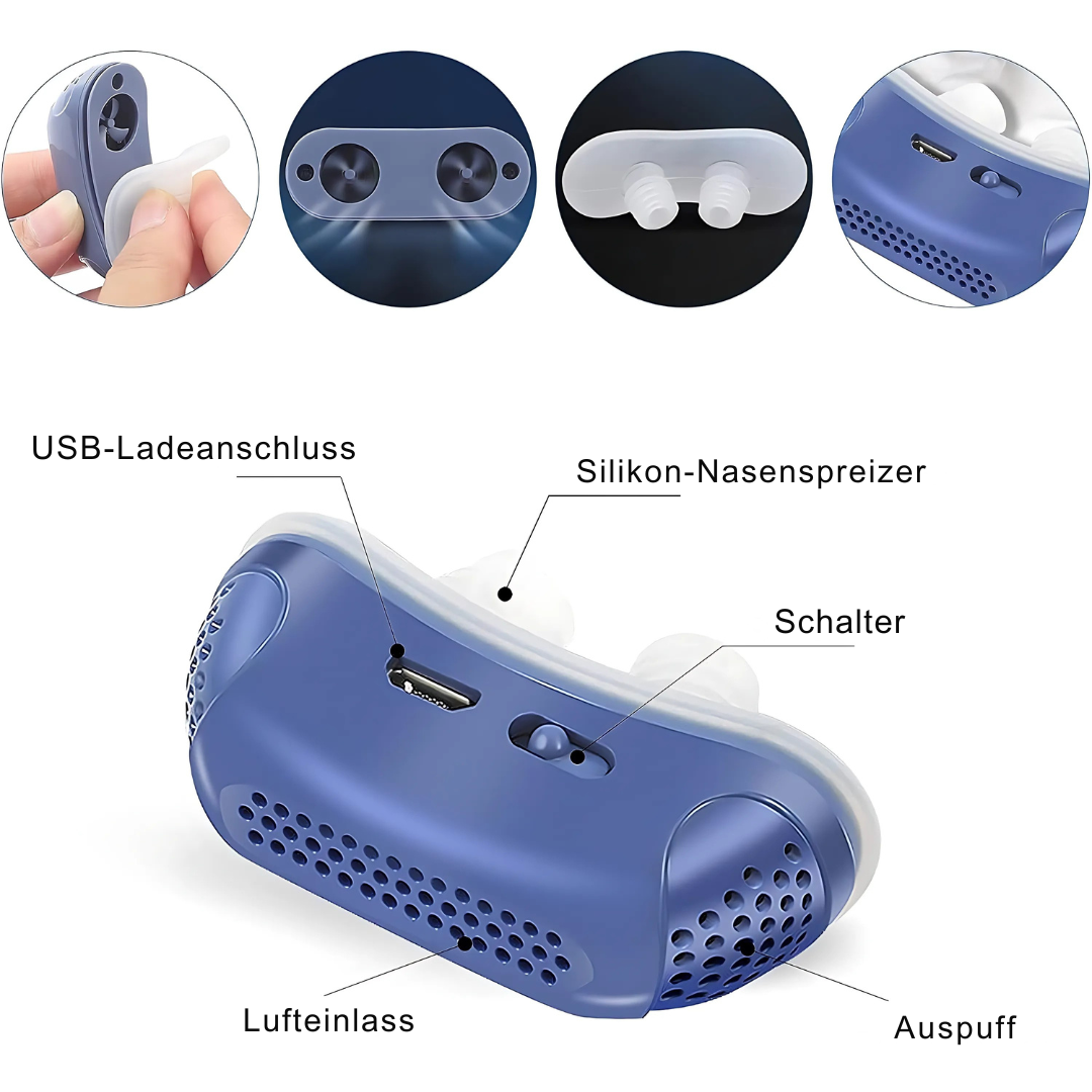 AirEase Micro CPAP Schlafapnoe-Gerät für Reisen & Anti-Schnarchen – CPAP-Alternative