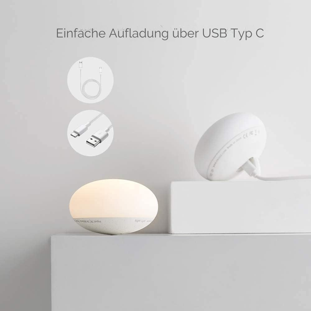 Stilllicht für die Stillzeit – BPA-freie Silikon-Touchlampe mit augenfreundlichem, stufenlosem Dimmer – kabellos & wiederaufladbar