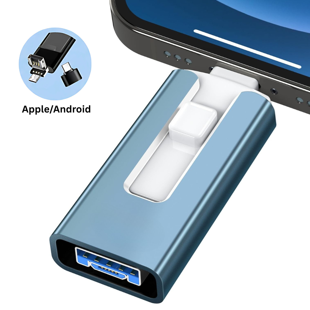 USB-Stick 2TB für Smartphone & PC | USB-A & USB-C | Ohne App, ohne Cloud