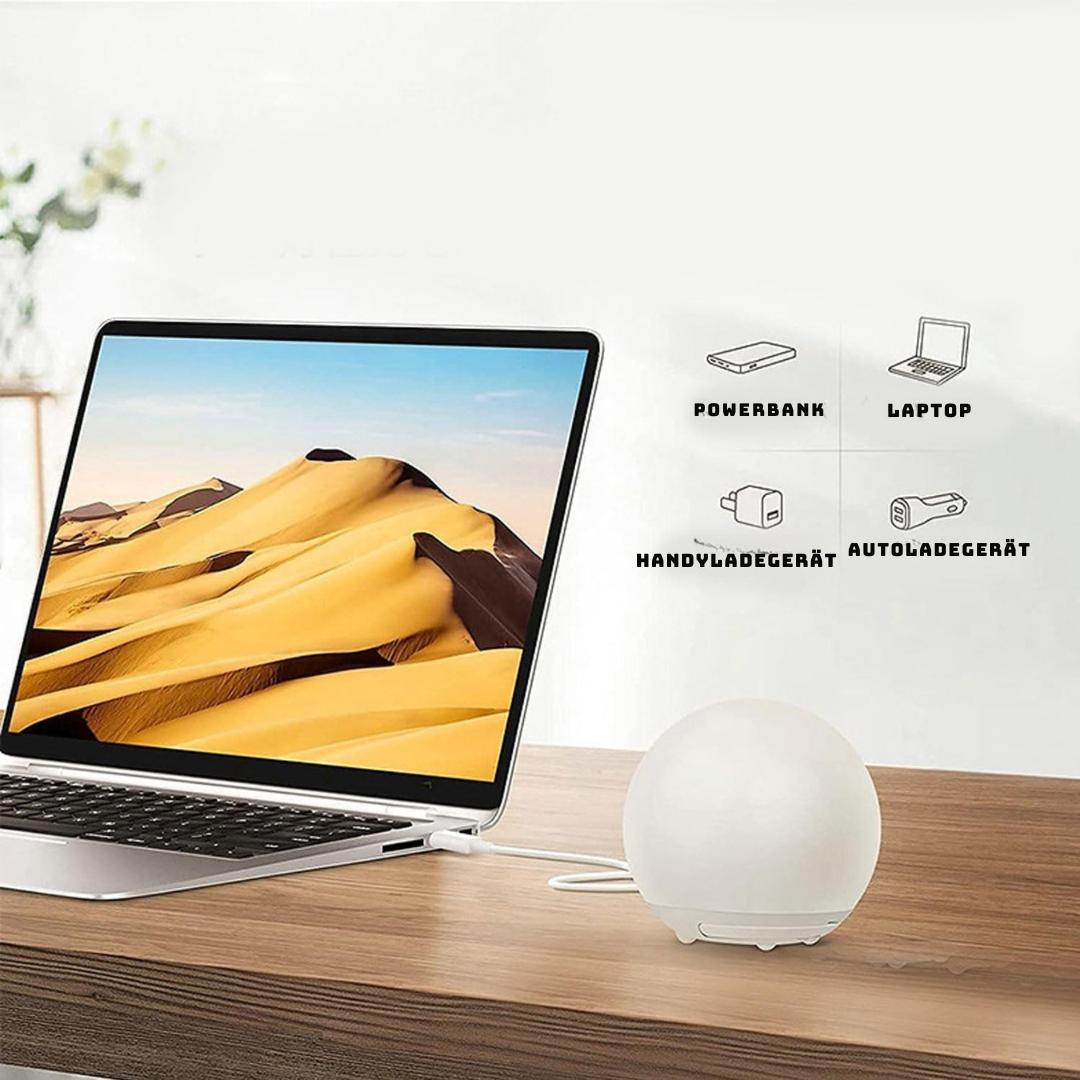 Stilllicht für die Stillzeit – BPA-freie Silikon-Touchlampe mit augenfreundlichem, stufenlosem Dimmer – kabellos & wiederaufladbar