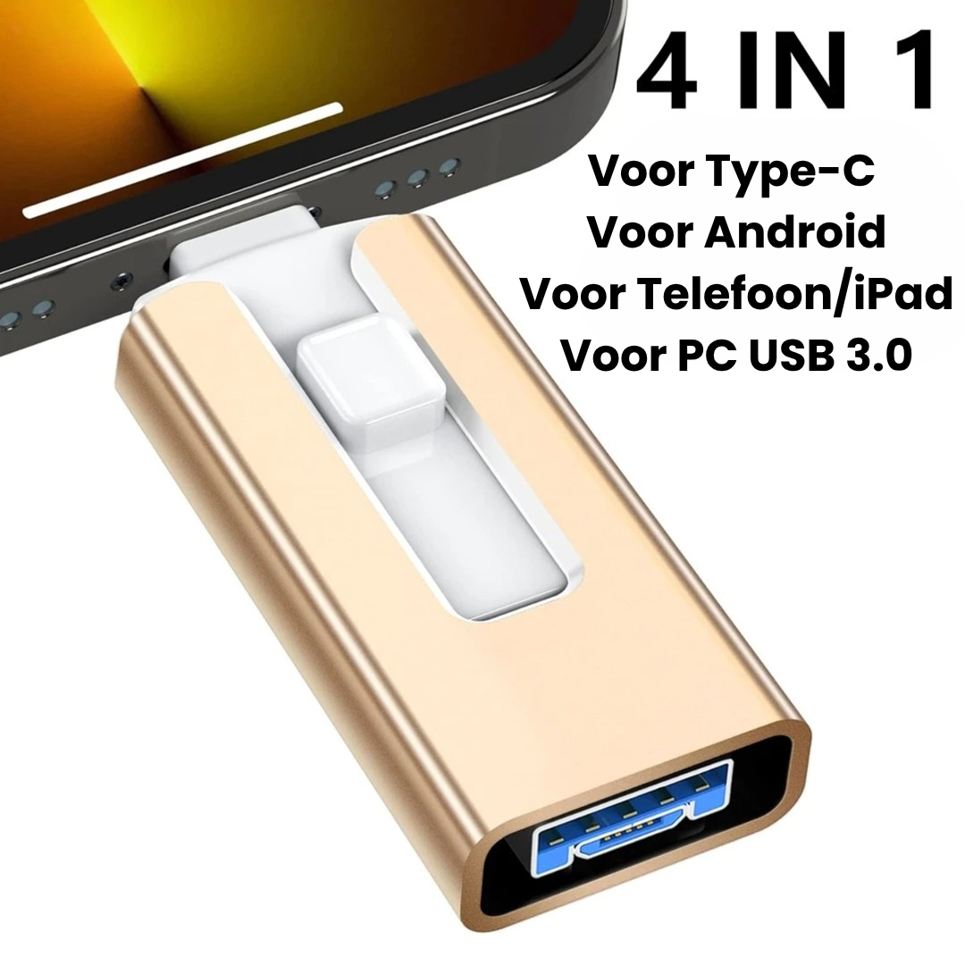 USB-Stick 2TB für Smartphone & PC | USB-A & USB-C | Ohne App, ohne Cloud