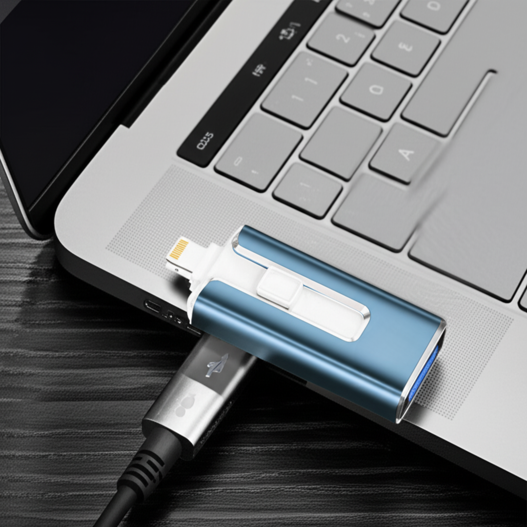 USB-Stick 2TB für Smartphone & PC | USB-A & USB-C | Ohne App, ohne Cloud