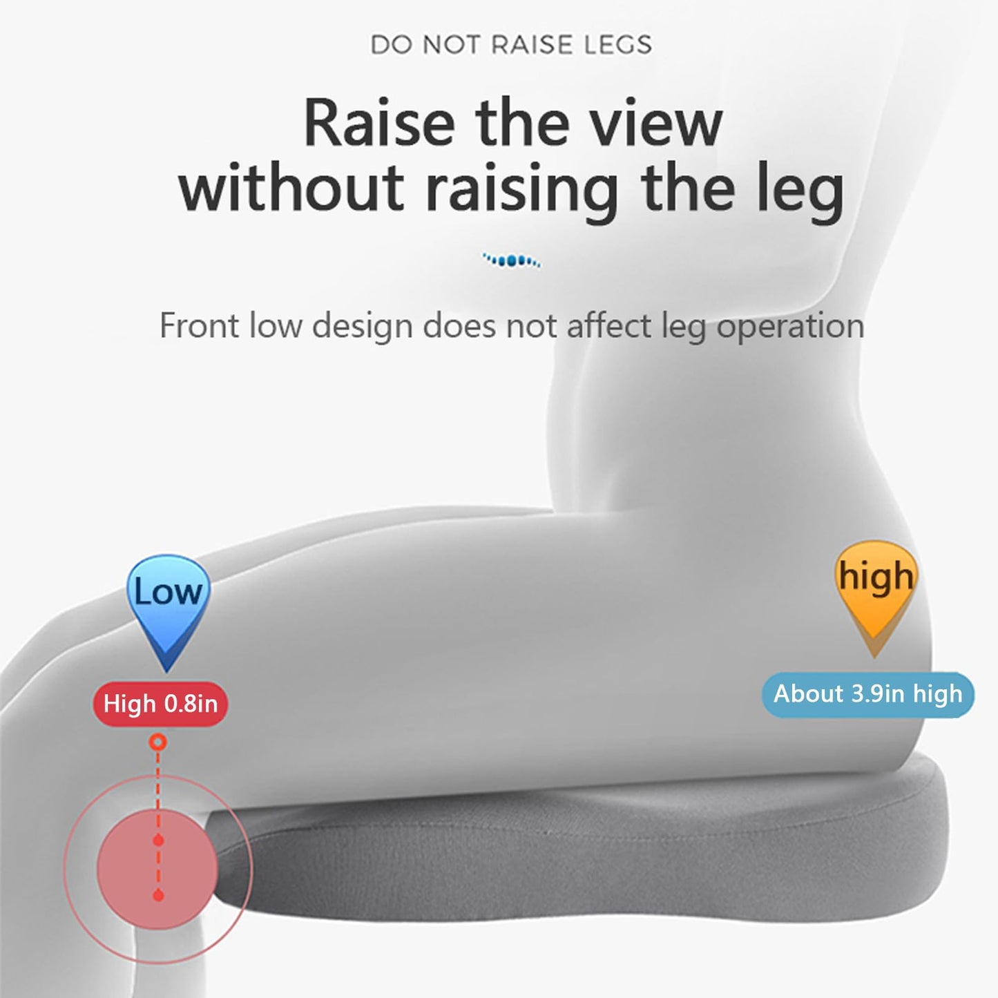 ComfortBoost Ergonomisches Sitzkissen zur Sitzhöhenerhöhung für Auto & Büro – Bessere Sitzhaltung und Komfort