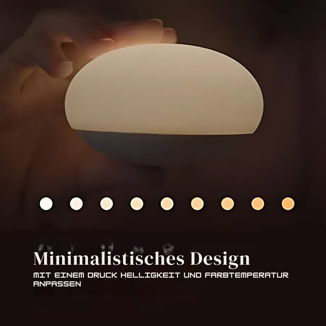 Stilllicht für die Stillzeit – BPA-freie Silikon-Touchlampe mit augenfreundlichem, stufenlosem Dimmer – kabellos & wiederaufladbar