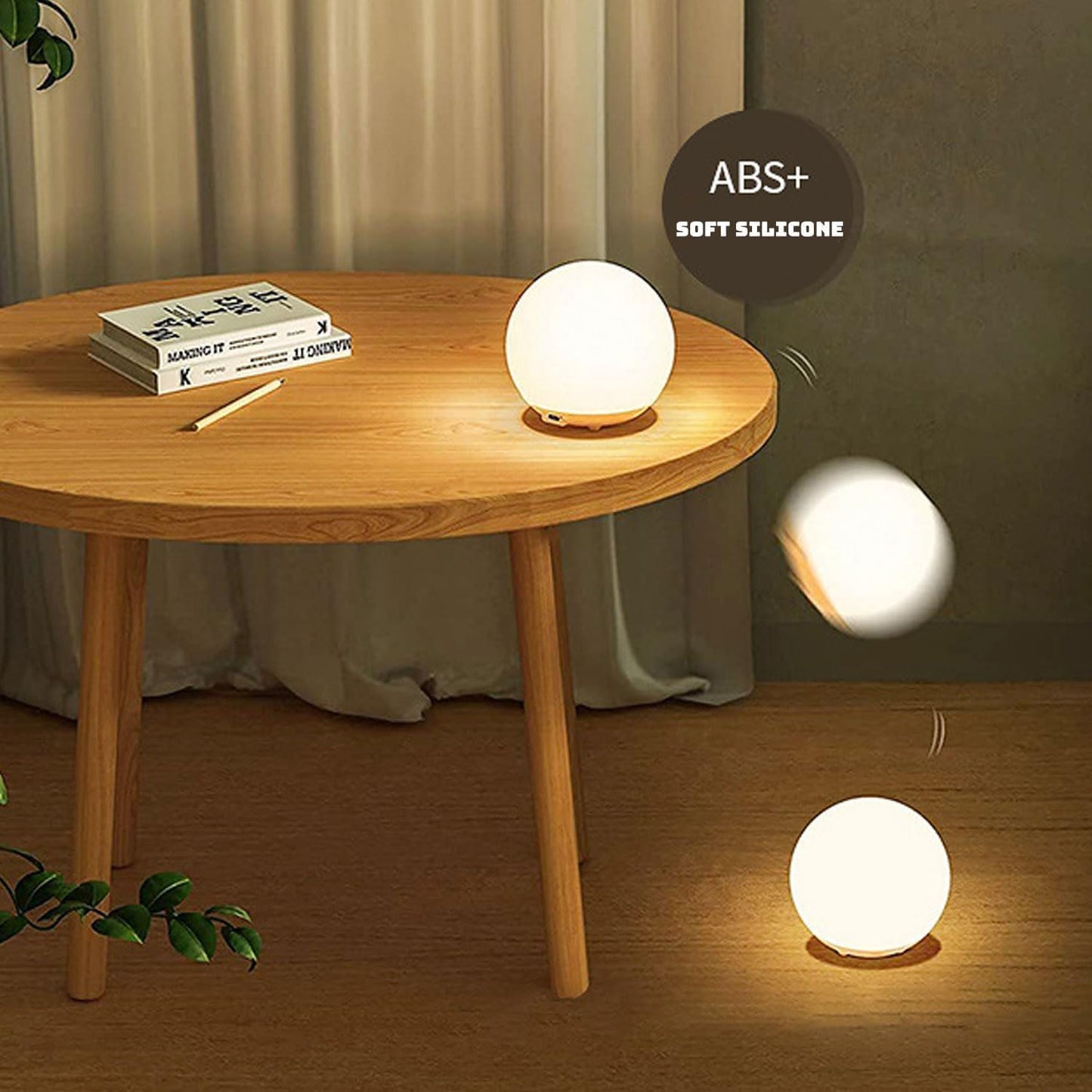 Stilllicht für die Stillzeit – BPA-freie Silikon-Touchlampe mit augenfreundlichem, stufenlosem Dimmer – kabellos & wiederaufladbar