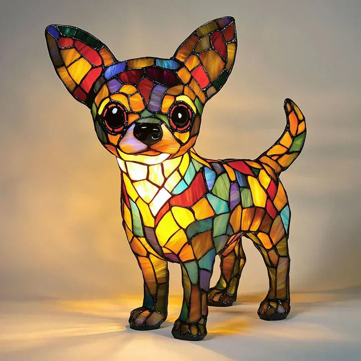 LumiPaw Handgefertigte Leuchtende Hundelampe – Stimmungslicht und Geschenk