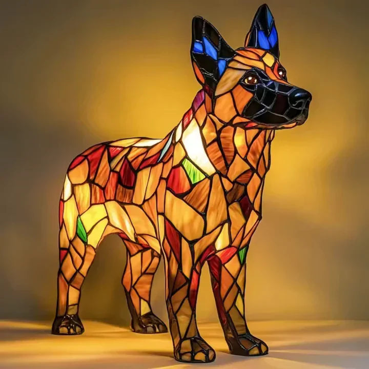 LumiPaw Handgefertigte Leuchtende Hundelampe – Stimmungslicht und Geschenk
