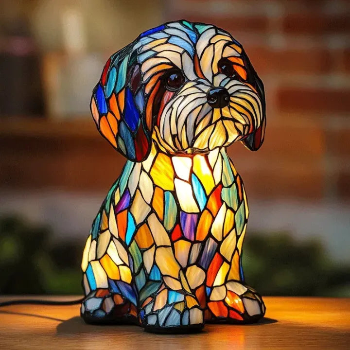 LumiPaw Handgefertigte Leuchtende Hundelampe – Stimmungslicht und Geschenk