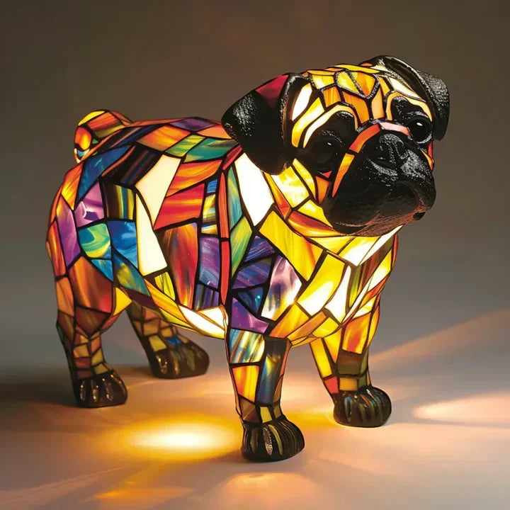 LumiPaw Handgefertigte Leuchtende Hundelampe – Stimmungslicht und Geschenk