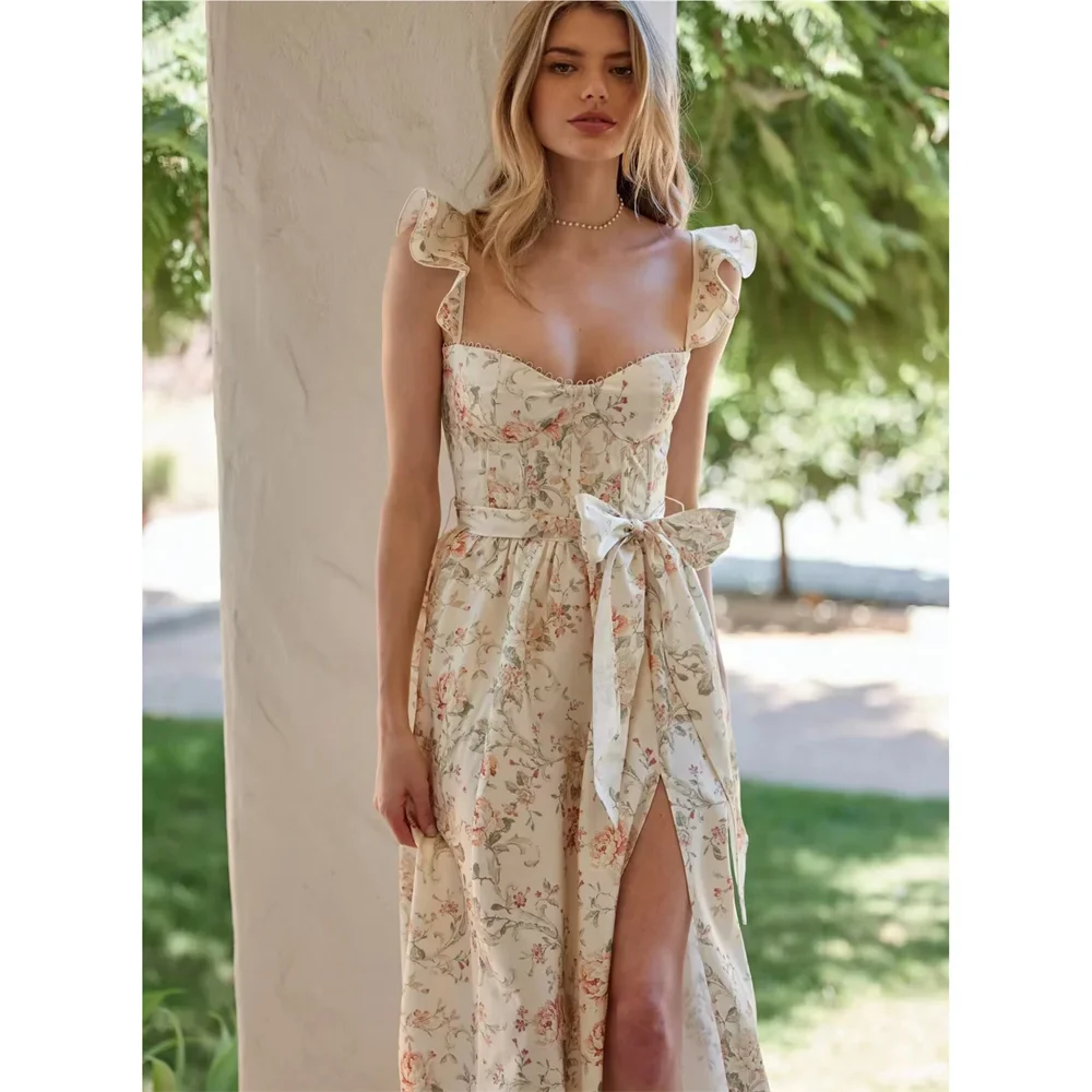 Kleid - Schleifendetail - Polyester - Sommer