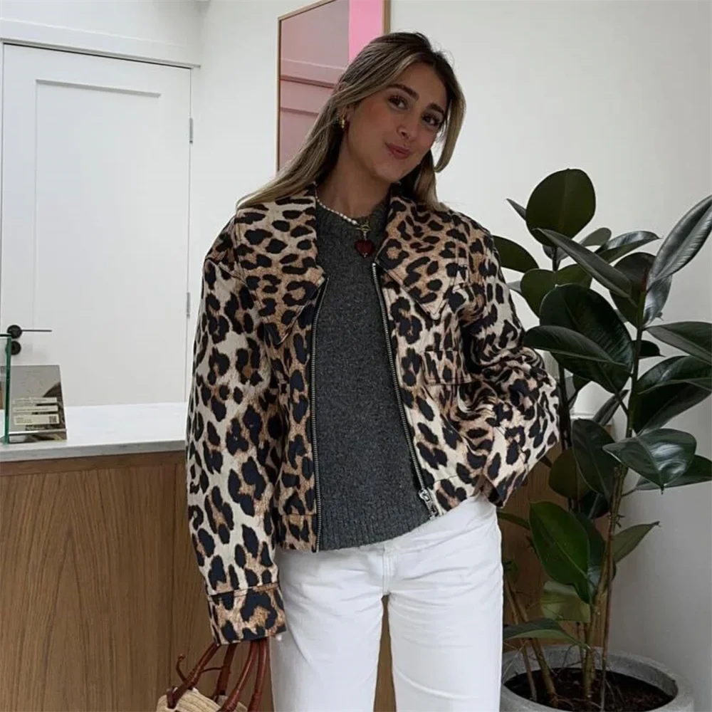 Jacke - Lässig - Leopardenmuster - Sommer