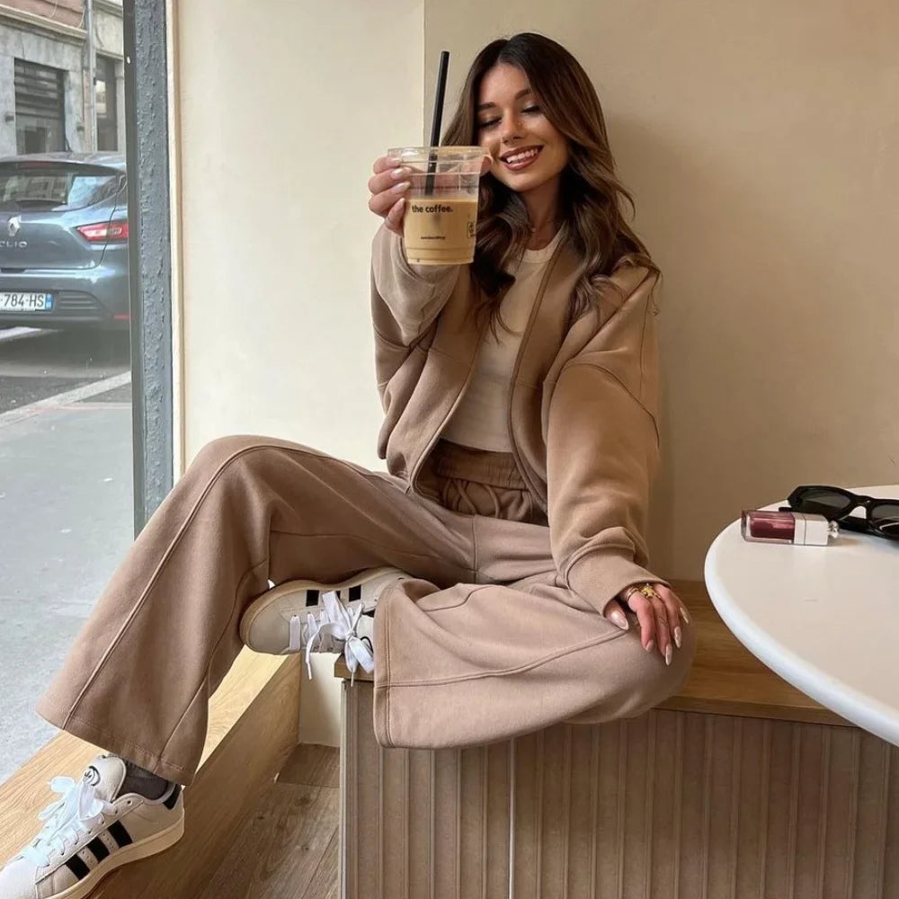 Set - Kapuzenjacke + Flanellhose - Lässig - Sommer