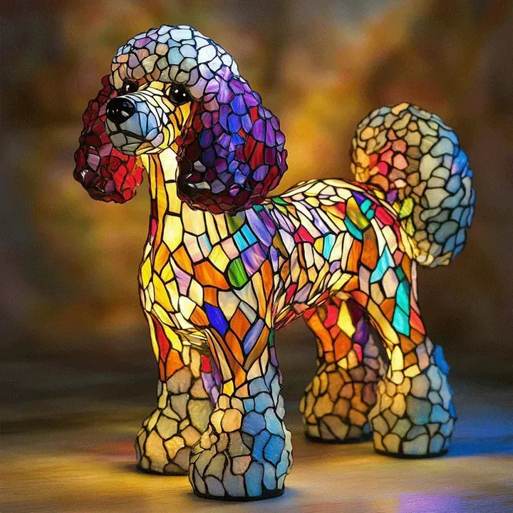 LumiPaw Handgefertigte Leuchtende Hundelampe – Stimmungslicht und Geschenk