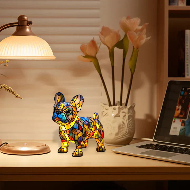 LumiPaw Handgefertigte Leuchtende Hundelampe – Stimmungslicht und Geschenk