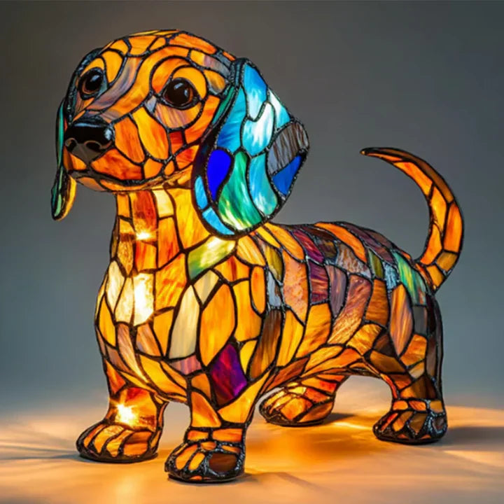 LumiPaw Handgefertigte Leuchtende Hundelampe – Stimmungslicht und Geschenk