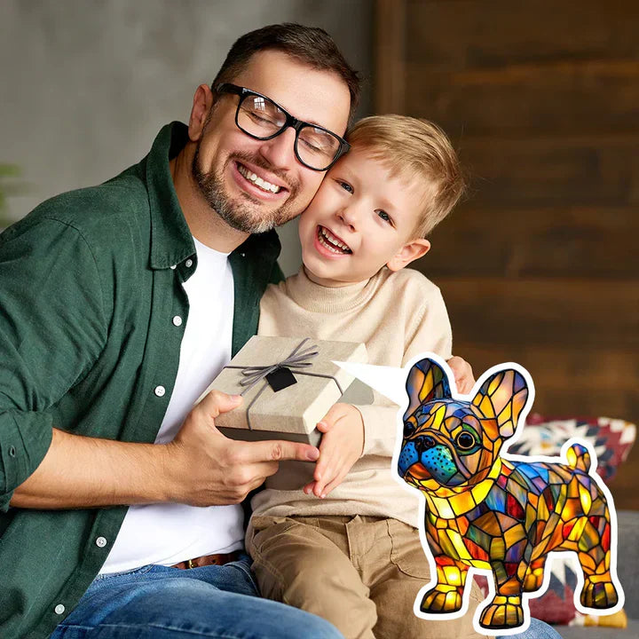 LumiPaw Handgefertigte Leuchtende Hundelampe – Stimmungslicht und Geschenk
