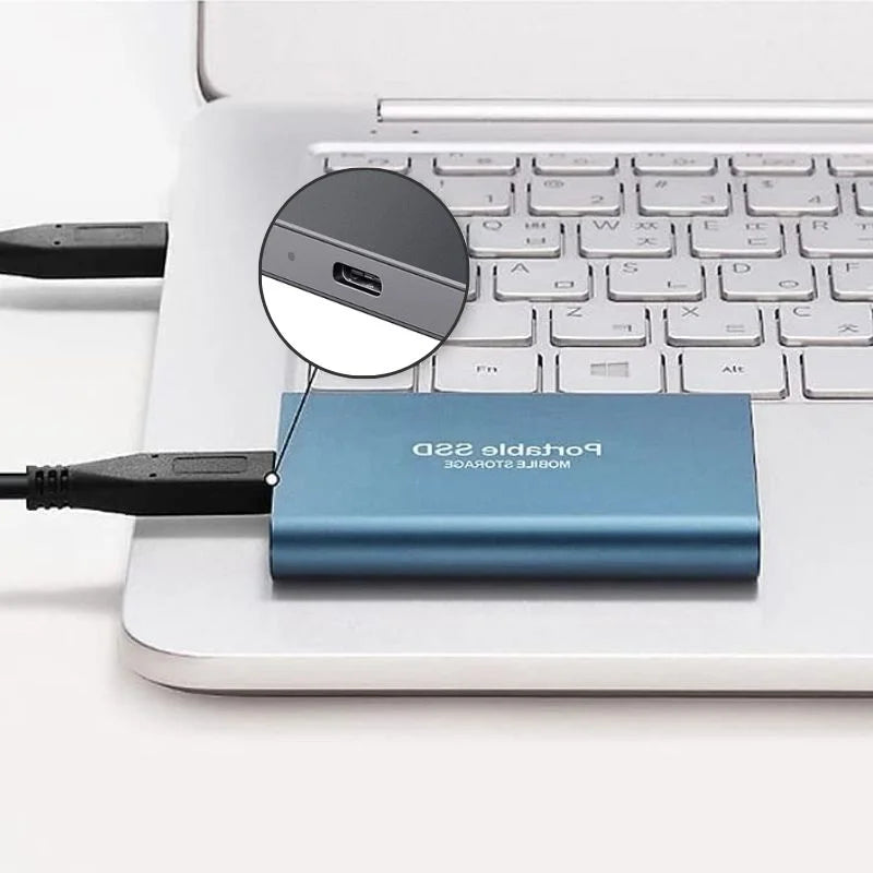 16TB/8TB/4TB/2TB/1TB Ultra Schnelle Externe SSD & USB 3.1 Plug-and-Play Speicher