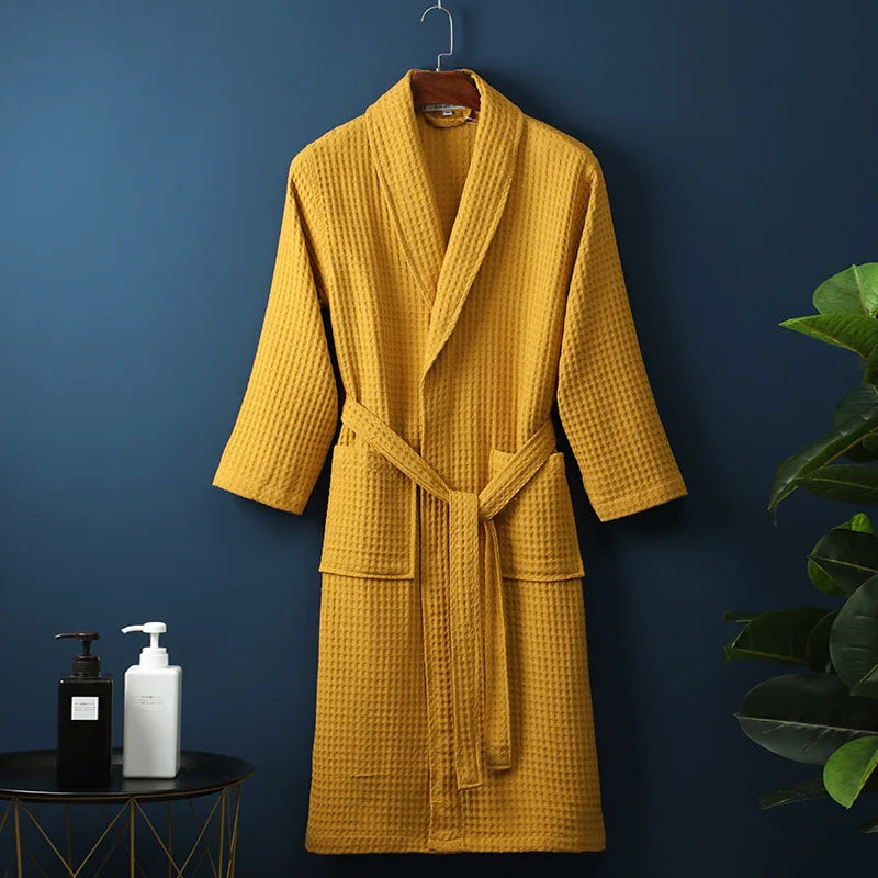 Atmungsaktiver Baumwoll-Bademantel – Luxus & Komfort für Herren und Damen | 100% Premium-Baumwolle