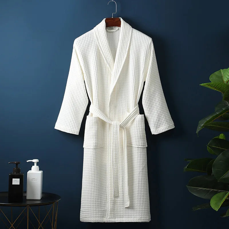 Atmungsaktiver Baumwoll-Bademantel – Luxus & Komfort für Herren und Damen | 100% Premium-Baumwolle