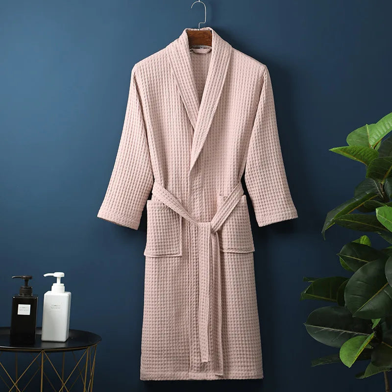 Atmungsaktiver Baumwoll-Bademantel – Luxus & Komfort für Herren und Damen | 100% Premium-Baumwolle