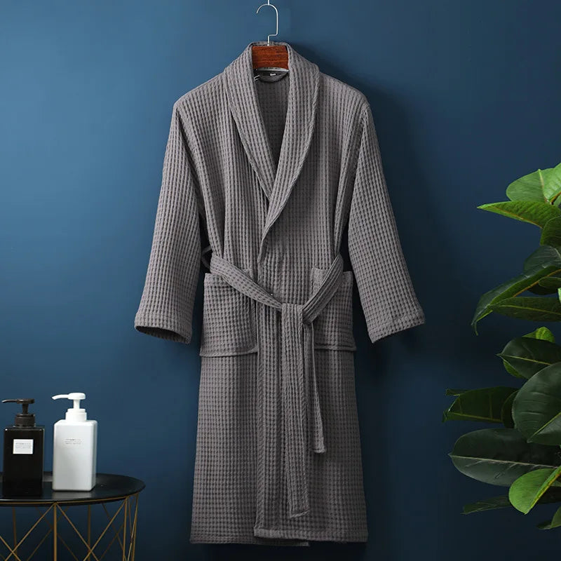 Atmungsaktiver Baumwoll-Bademantel – Luxus & Komfort für Herren und Damen | 100% Premium-Baumwolle