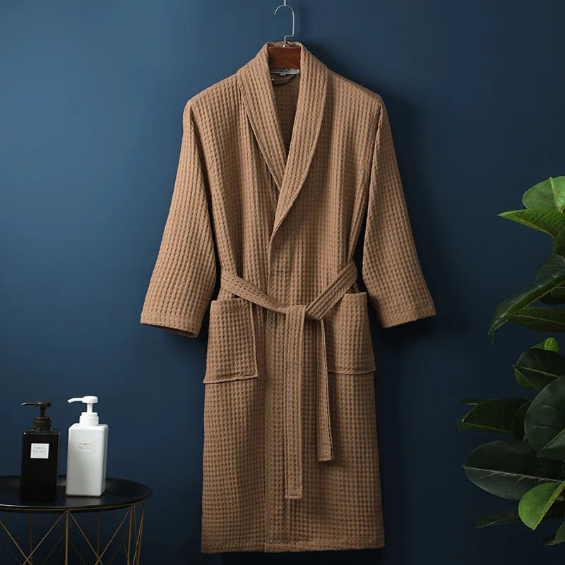 Atmungsaktiver Baumwoll-Bademantel – Luxus & Komfort für Herren und Damen | 100% Premium-Baumwolle