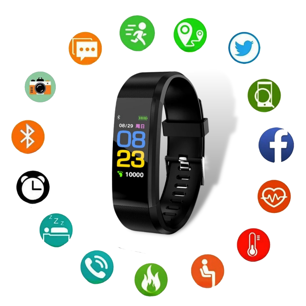 SeniorPulse Watch – Senioren-Smartwatch mit Herzfrequenz-, Blutdruck- & Schlafmonitor und großem, hellem LED-Display