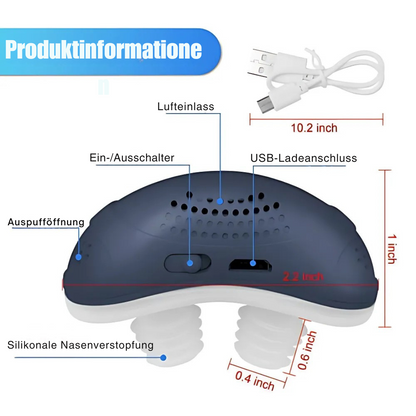 AirEase Micro CPAP Schlafapnoe-Gerät für Reisen & Anti-Schnarchen – CPAP-Alternative