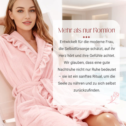 Weicher flauschiger Bademantel – Frauen, hautfreundlich, wärmend nach Dusche oder Bad
