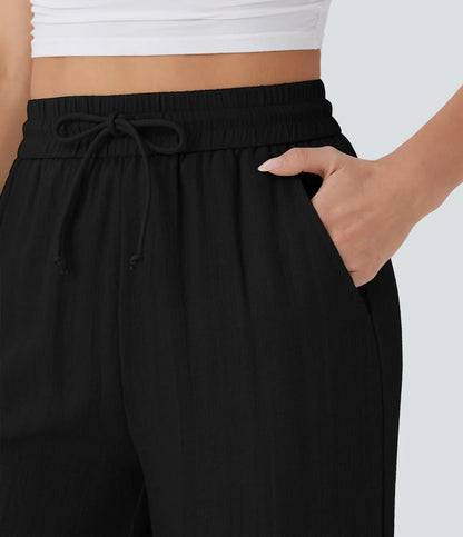 Leichte & Elegante Damen-Leinenhose mit Weitem Bein – Sommerlich, Bequem & Stilvoll