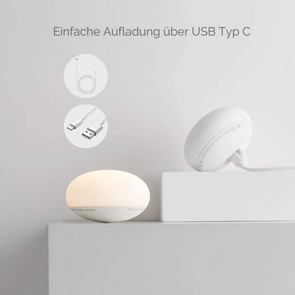 Stilllicht für die Stillzeit – BPA-freie Silikon-Touchlampe mit augenfreundlichem, stufenlosem Dimmer – kabellos & wiederaufladbar