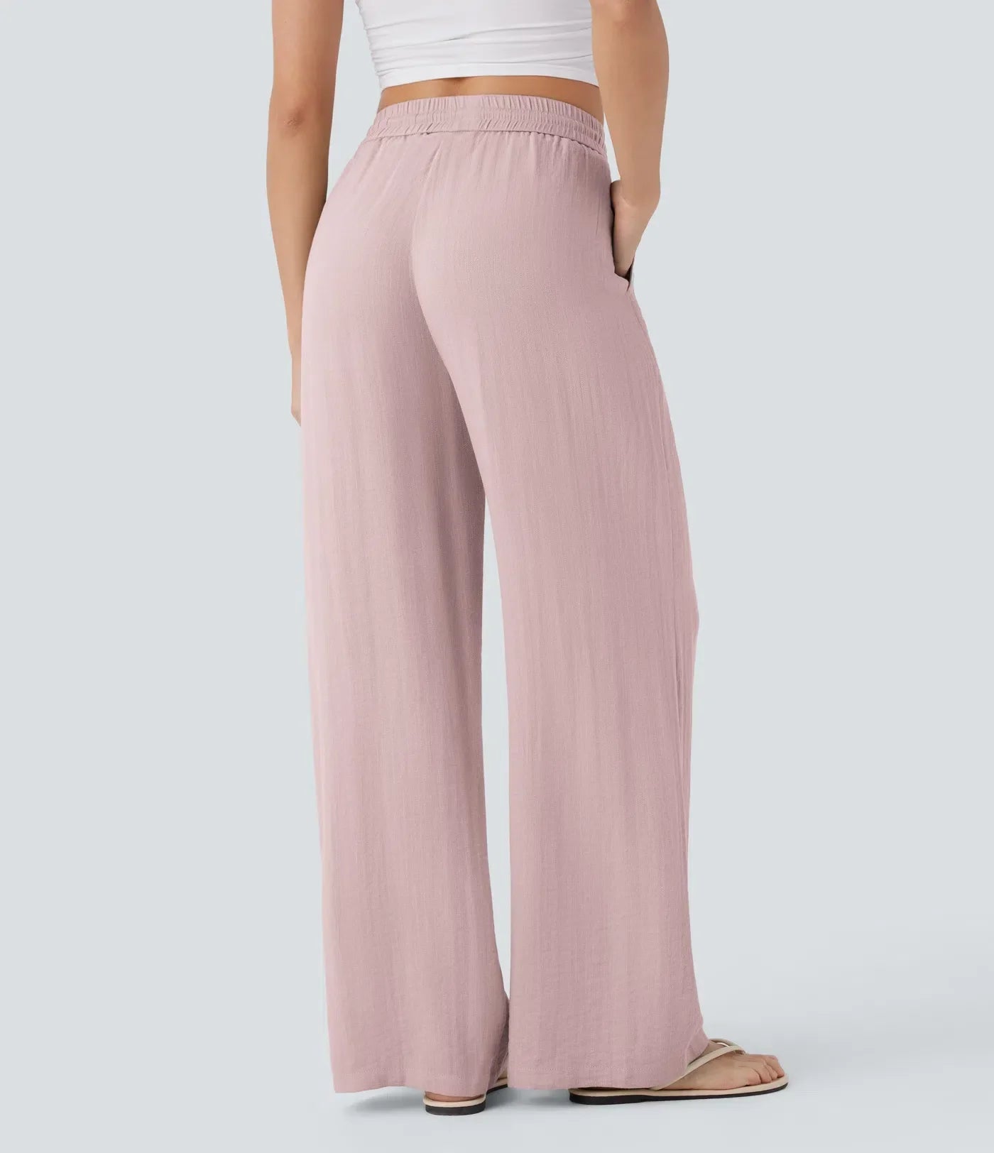 Leichte & Elegante Damen-Leinenhose mit Weitem Bein – Sommerlich, Bequem & Stilvoll