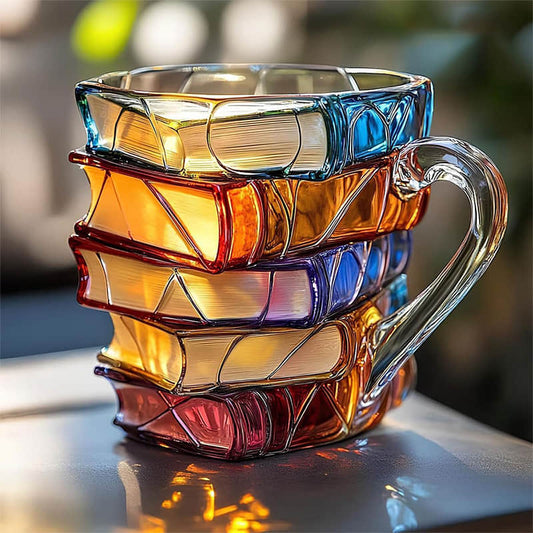 3D Handgefertigte Buch-Tasse – Einzigartiges Kunstwerk für Bücherliebhaber