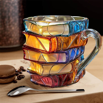 3D Handgefertigte Buch-Tasse – Einzigartiges Kunstwerk für Bücherliebhaber