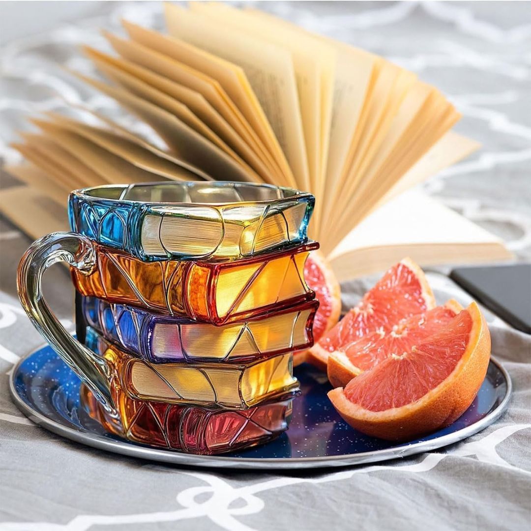 3D Handgefertigte Buch-Tasse – Einzigartiges Kunstwerk für Bücherliebhaber