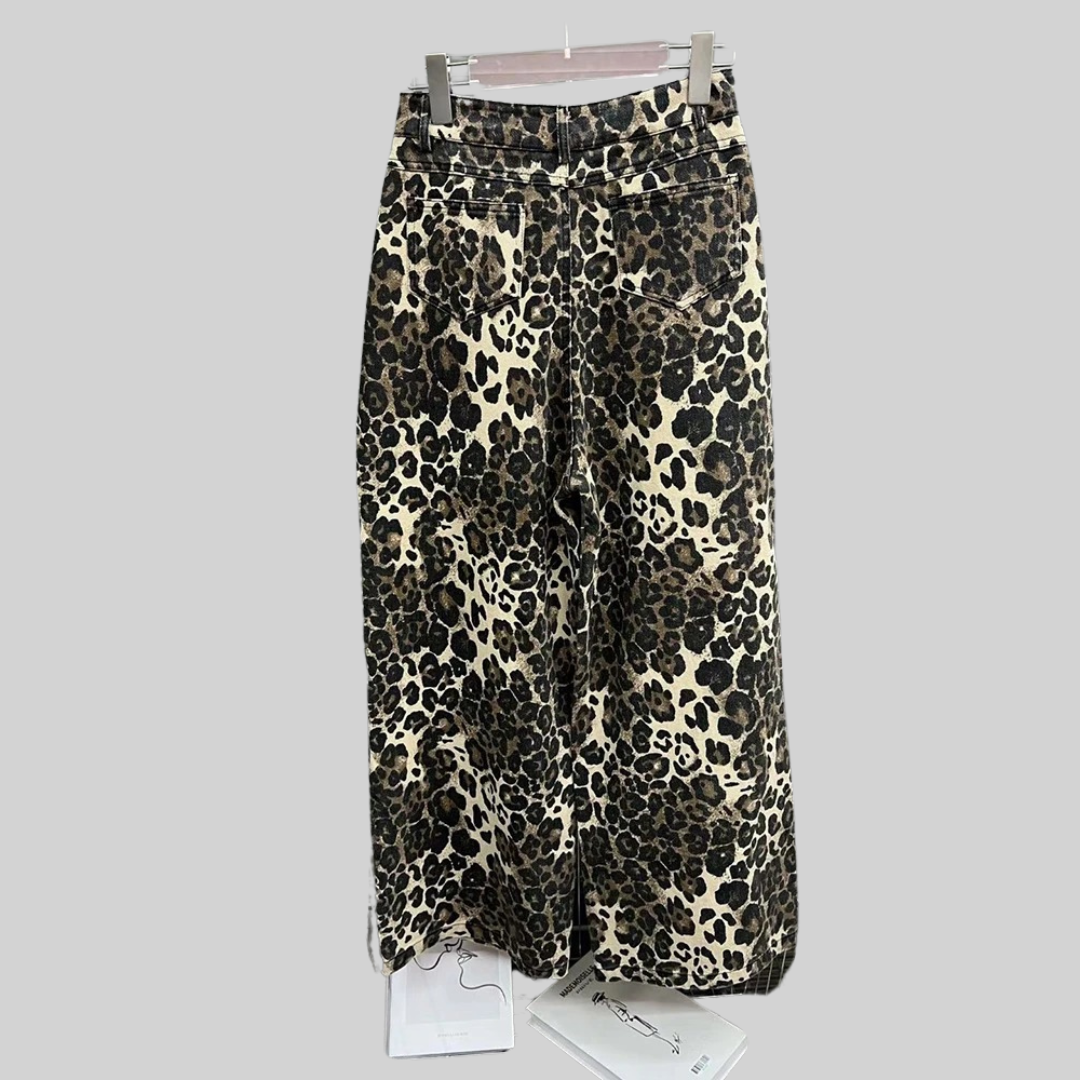 Leopard Jeans - Schick - Hohe Taille