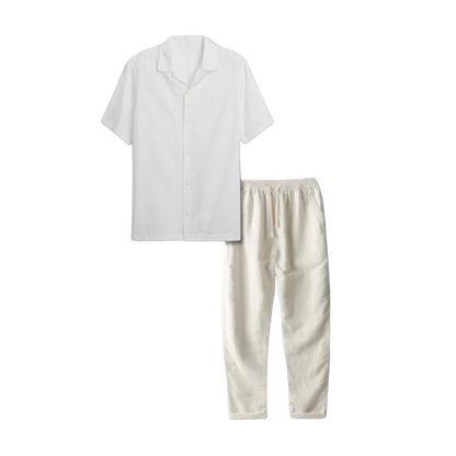 Sommer Linen Outfit Set - Lässige - Florenz bei Nacht