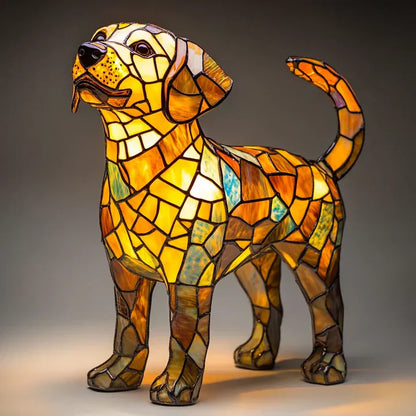 LumiPaw Handgefertigte Leuchtende Hundelampe – Stimmungslicht und Geschenk