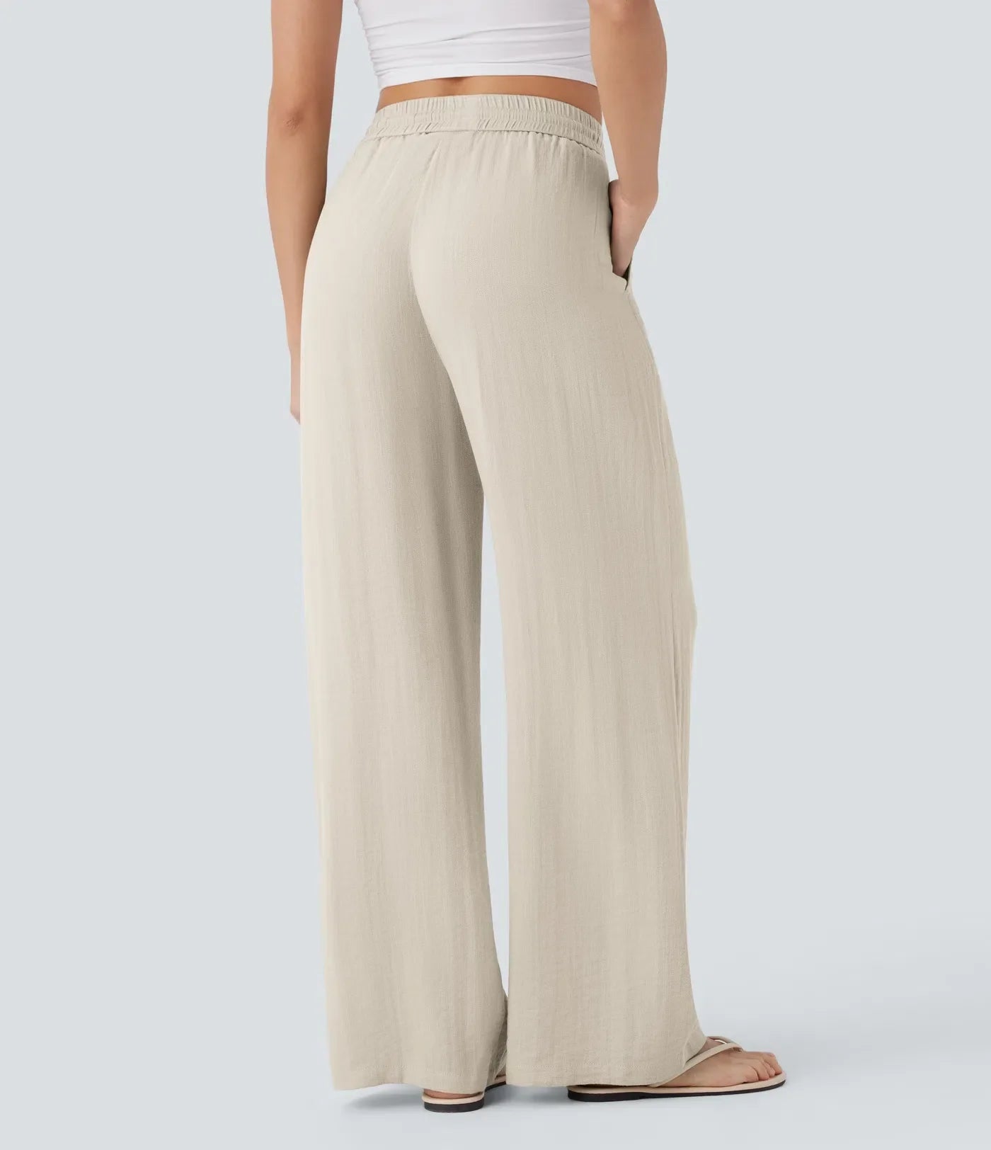 Leichte & Elegante Damen-Leinenhose mit Weitem Bein – Sommerlich, Bequem & Stilvoll