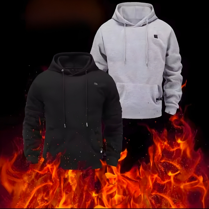 Beheizbarer Unisex Hoodie mit USB-Anschluss - 3 Wärmestufen - Perfekt für Winter - Waschmaschinengeeignet