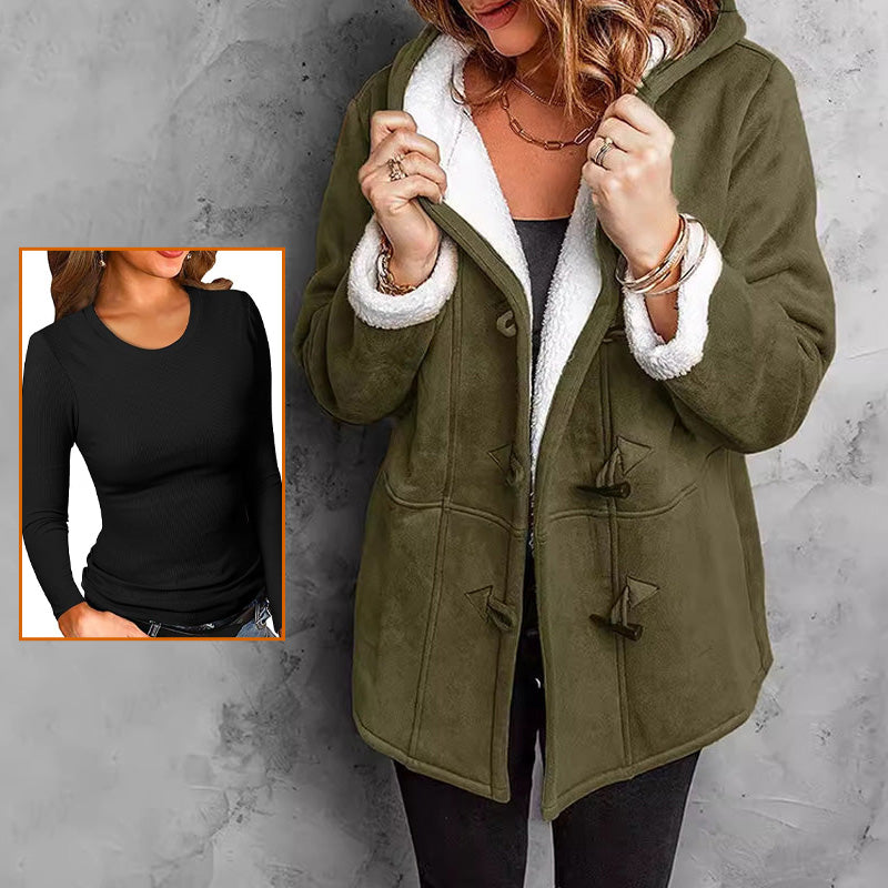 Grün+Langärmige Oberteile / 4XL