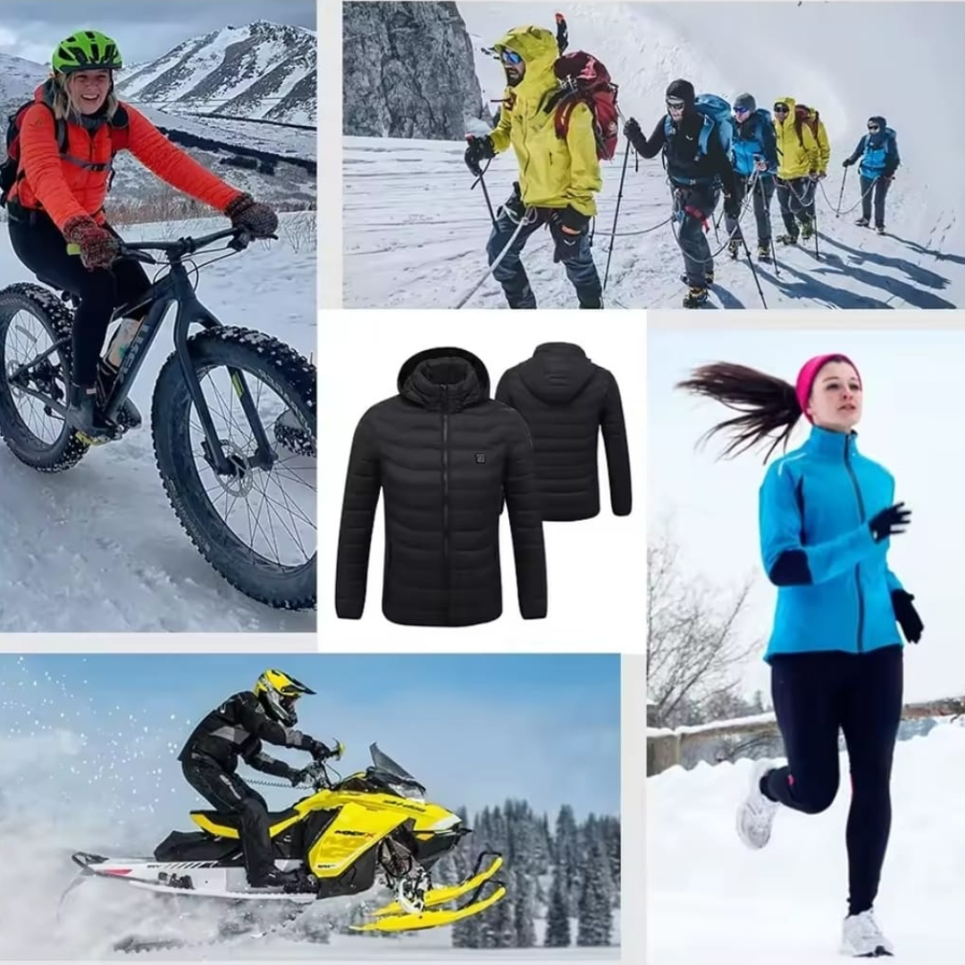 Beheizbare Unisex Jacke mit USB-Anschluss 3 Heizstufen - Waschbar & Winddicht – Ideal für Herbst & Winter