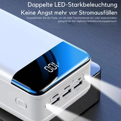 100.000 mAh Ultra‑Hochkapazitäts Powerbank – Superschnelles Laden für Smartphones, Tablets & Laptops
