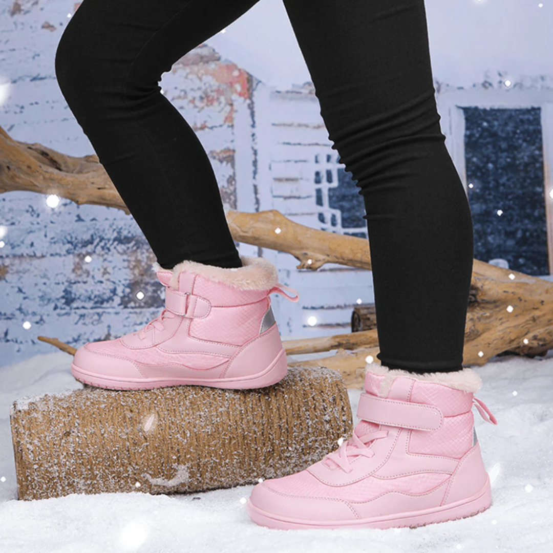 Wasserdichte Winter Kinder Barfußschuhe – gefüttert, rutschfest, natürliche Zehenfreiheit