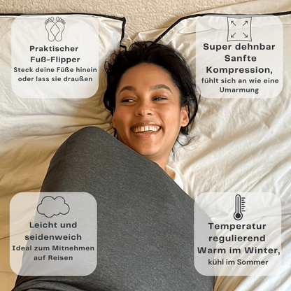 Hoodie als Alternative zur Gewichtsdecke | Für besseren Schlaf – ideal gegen Stress, Angst & Schlafstörungen