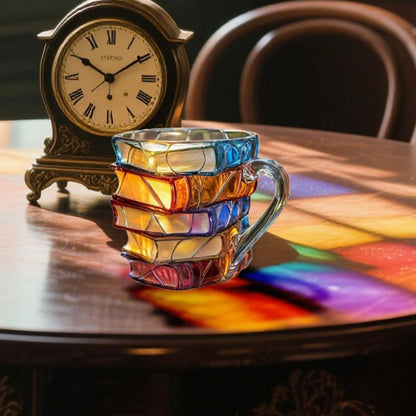 3D Handgefertigte Buch-Tasse – Einzigartiges Kunstwerk für Bücherliebhaber