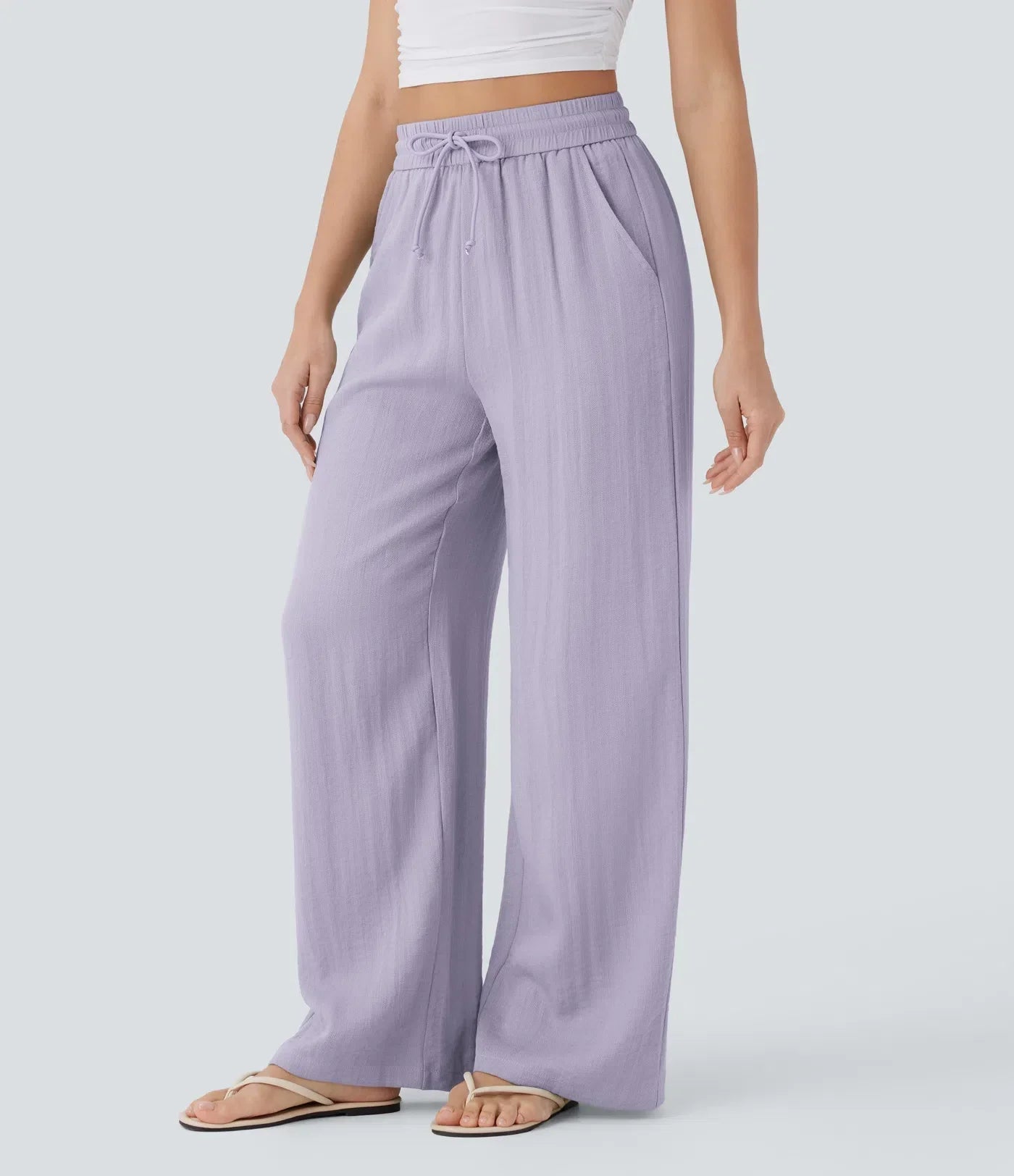 Leichte & Elegante Damen-Leinenhose mit Weitem Bein – Sommerlich, Bequem & Stilvoll