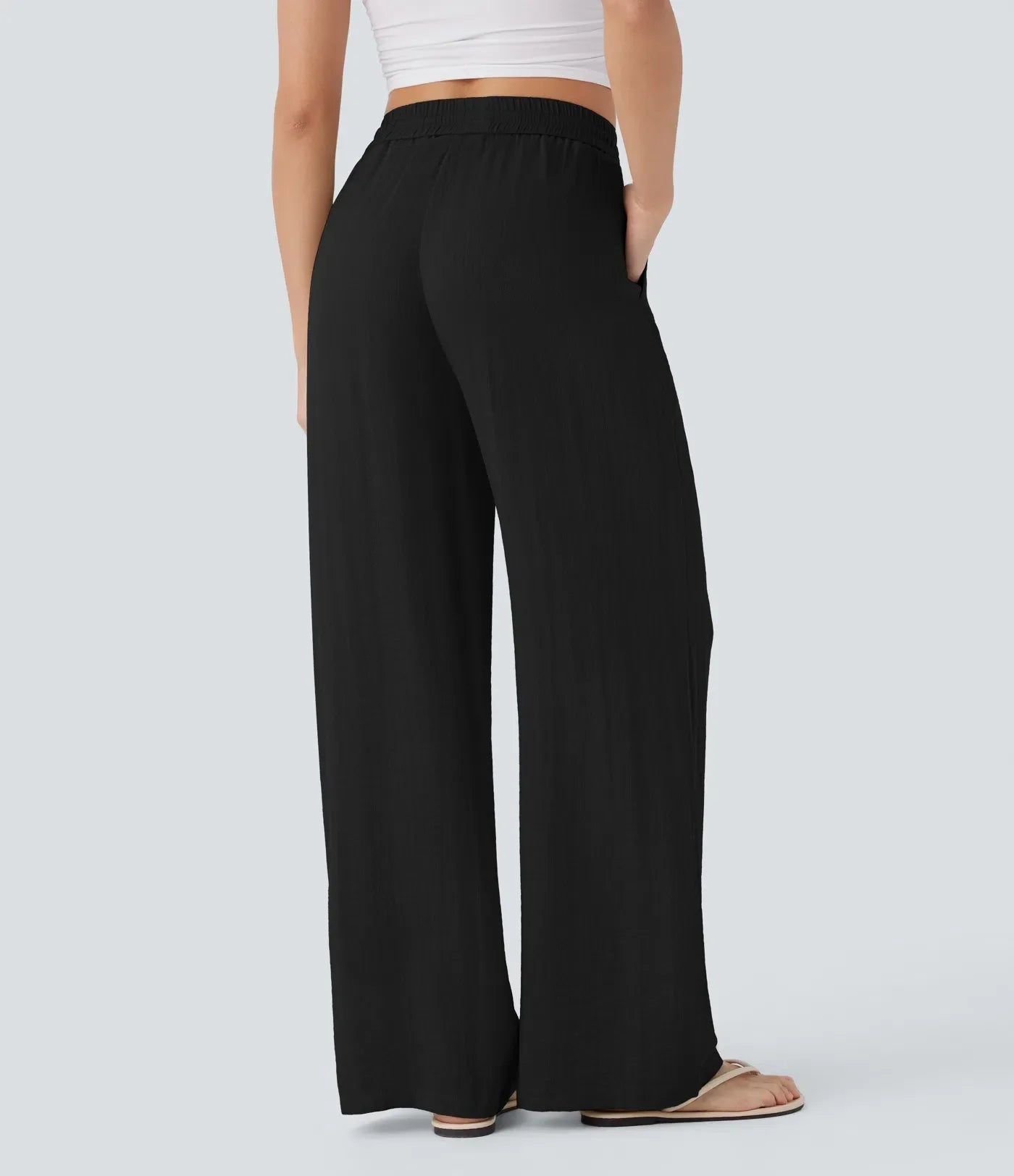 Leichte & Elegante Damen-Leinenhose mit Weitem Bein – Sommerlich, Bequem & Stilvoll
